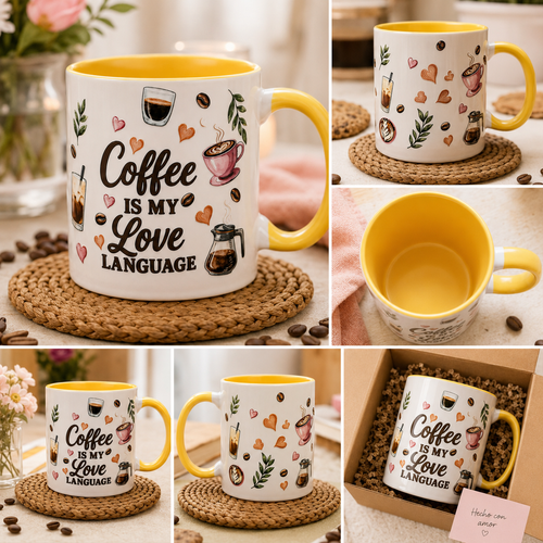 Coffee Is My Love Language | Ceramic Coffee Mug ☕💛