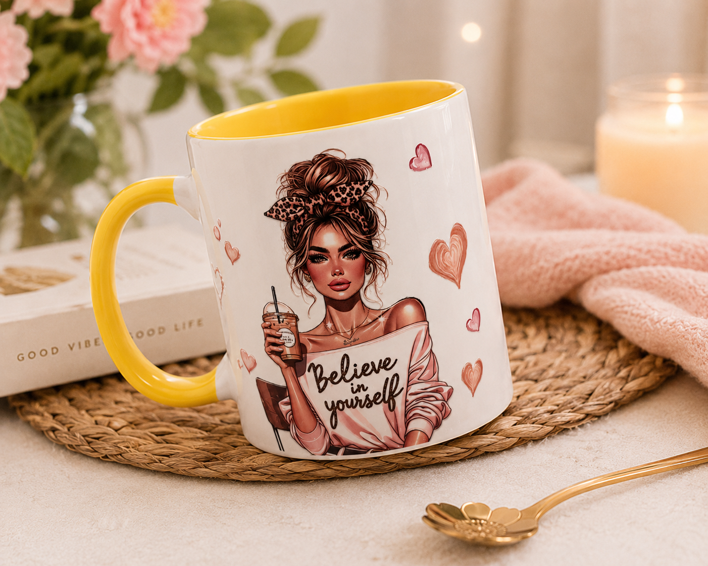 Believe In Yourself | Inspirational Ceramic Mug 💛☕✨