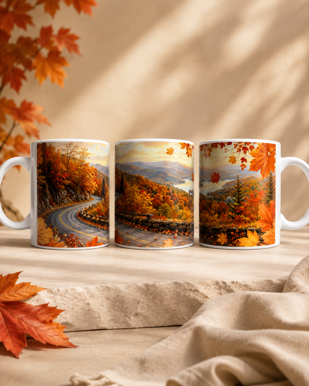 🍁✨ Autumn Mug – A Beautiful Fall Landscape in Every Sip